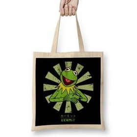 Humuts Kermit The Frog Retro Japanese Bez Uzun Saplı Açık Bej Rengi Çanta
