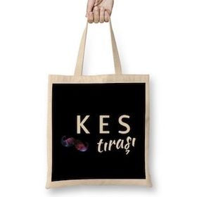 Humuts Kes Tıraşı Açık Bej Uzun Saplı Bez Çanta