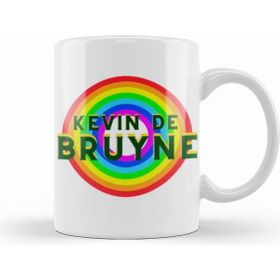 Humuts Kevin De Bruyne Vintage Retro Rainbow Style Beyaz Kupa