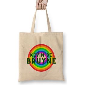 Humuts Kevin De Bruyne Vintage Retro Rainbow Style Bez Uzun Saplı Açık Bej Rengi Çanta