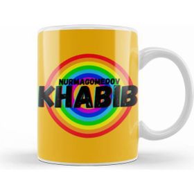 Humuts Khabib Nurmagomedov Vintage Retro Rainbow Style Warriors Design Wrestlers Gift Beyaz Kupa