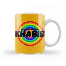 Humuts Khabib Nurmagomedov Vintage Retro Rainbow Style Warriors Design Wrestlers Gift Beyaz Kupa