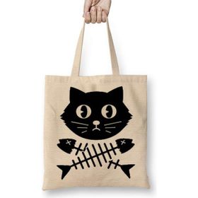 Humuts Kill All Men Kedi Cats Bez Uzun Saplı Açık Bej Rengi Çanta