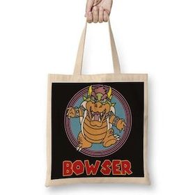 Humuts King Bowser Super Mario Classica Fanart Bez Kadın Günlük Çanta