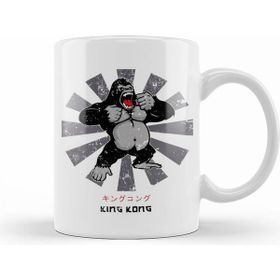 Humuts King Kong Retro Japanese Beyaz Kupa