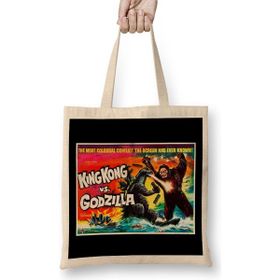 Humuts Kıng Kong Vs Godzılla Poster 2 Bez Kadın Günlük Çanta