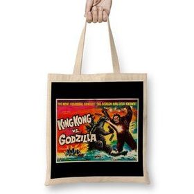Humuts Kıng Kong Vs Godzılla Poster 2 Bez Kadın Günlük Çanta