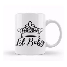 Humuts King Lil Baby Hıp Hop Logo Merch Beyaz Kupa