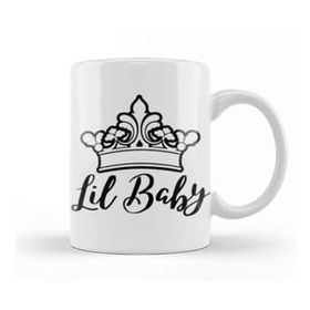 Humuts King Lil Baby Hıp Hop Logo Merch Beyaz Kupa