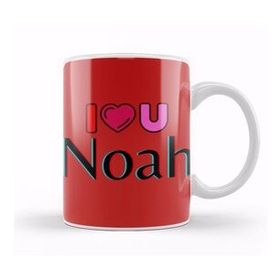 Humuts King Noah Name Custom Design Gift Baby Gift for Him Beyaz Kupa