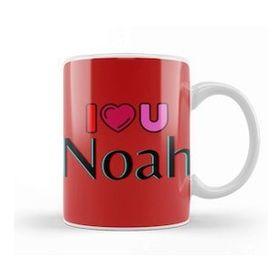 Humuts King Noah Name Custom Design Gift Baby Gift for Him Beyaz Kupa