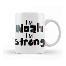 Humuts King Noah Name Custom Design Gift Baby Gift for Him Beyaz Kupa