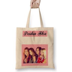Humuts Kişiye Özel Isim Yazılı Blackpink Bez Çanta