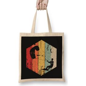 Humuts Kite Boarding Kiteboarder Retro Vintage Look Gift Bez Çanta