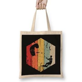 Humuts Kite Boarding Kiteboarder Retro Vintage Look Gift Bez Çanta