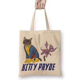 Humuts Kitty Pryde Lince Negra Cat Kedi Bez Çanta