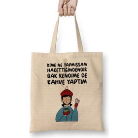 Humuts Kız Kardeş Yazılı Bez Çanta