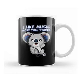 Humuts Koala Bear Art Müzik Kupa Bardak