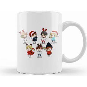 Humuts Kpop Bts Chibi Christmas Beyaz Kupa