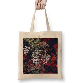 Humuts Kpop Fake Love Red Floral Bez Çanta
