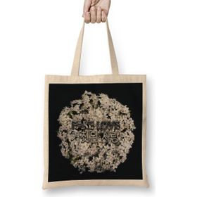 Humuts Kpop Fake Love White Floral Bez Çanta