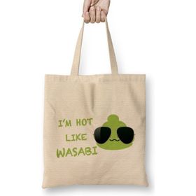 Humuts Kpop Merch Hot Like Wasabi Uzun Saplı Açık Bej Bez Çanta