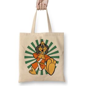 Humuts Kung Fu Master Hong Kong Phooey Uzun Saplı Açık Bej Bez Çanta
