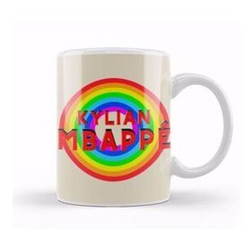Humuts Kylian Mbappe Vintage Retro Rainbow Style Beyaz Kupa