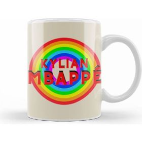 Humuts Kylian Mbappe Vintage Retro Rainbow Style Beyaz Kupa
