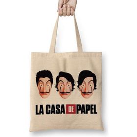 Humuts La Casa De Papel 02 Uzun Saplı Açık Bej Bez Çanta
