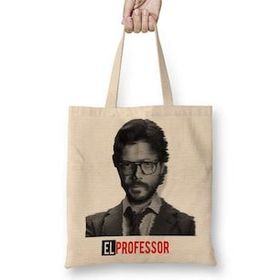 Humuts La Casa De Papel El Professor Uzun Saplı Açık Bej Bez Çanta