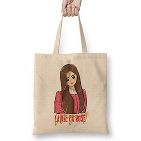 Humuts La Vie En Rose Jang Wonyoung Uzun Saplı Açık Bej Bez Çanta