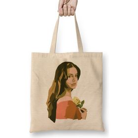 Humuts Lana Del Rey Lana With Rose Uzun Saplı Açık Bej Bez Çanta