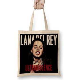 Humuts Lana Del Rey Ultraviolence Uzun Saplı Açık Bej Bez Çanta