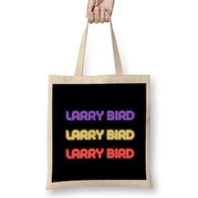 Humuts Larry Bird - Basketball Gifts Vintage Retro Rainbow Quotes For Boys And Dad Bez Çanta