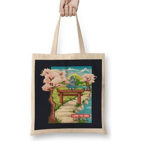 Humuts Leave The Road Take The Trails Japanese Garden Pixel Art Bez Çanta