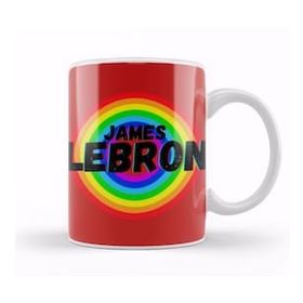 Humuts Lebron James Basketball Gifts Vintage Retro Rainbow For Boys And Dad Kupa Bardak
