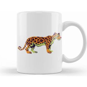 Humuts Leopard Cute Animals Art Beyaz Kupa