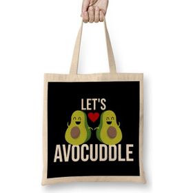 Humuts Let S Avocuddle Cute Funny Avocado Romantic Pun Bez Kadın Günlük Çanta