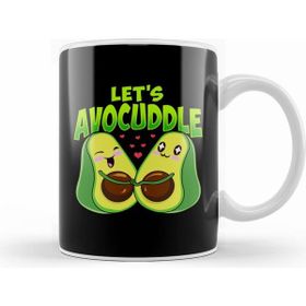 Humuts Lets Avocuddle Cute Funny Avocado Pun Beyaz Kupa