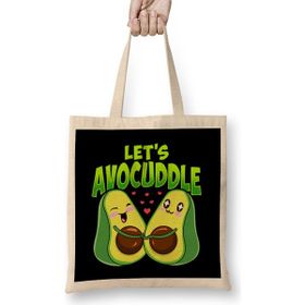Humuts Let's Avocuddle Cute & Funny Avocado Pun Bez Kadın Günlük Çanta