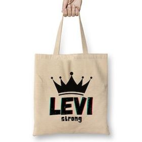 Humuts Levi-Name Personalized Custom Vintage Retro Rainbow Style Design Gift Baby Gift for Him Bez Kadın Günlük Çanta