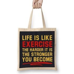 Humuts Life Is Like Exercise The Harder The Stronger Bez Çanta