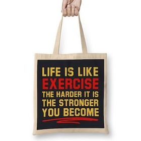 Humuts Life Is Like Exercise The Harder The Stronger Bez Çanta