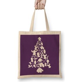 Humuts Lilo and Stitch Christmas Tree Silhouette Bez Kadın Günlük Çanta