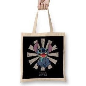 Humuts Lilo Stich Retro Japanese Bez Kadın Günlük Çanta