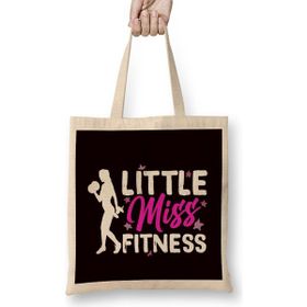 Humuts Little Fitness Miss Workout Weightlifting Exercise Fitness Uzun Saplı Açık Bej Bez Çanta