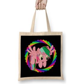 Humuts Little Pony Rainbow Dash Uzun Saplı Açık Bej Bez Çanta