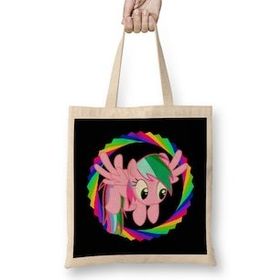 Humuts Little Pony Rainbow Dash Uzun Saplı Açık Bej Bez Çanta