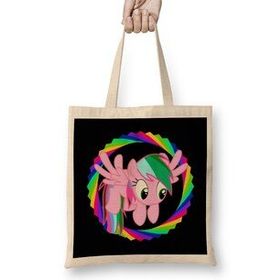 Humuts Little Pony Rainbow Dash Uzun Saplı Açık Bej Bez Çanta